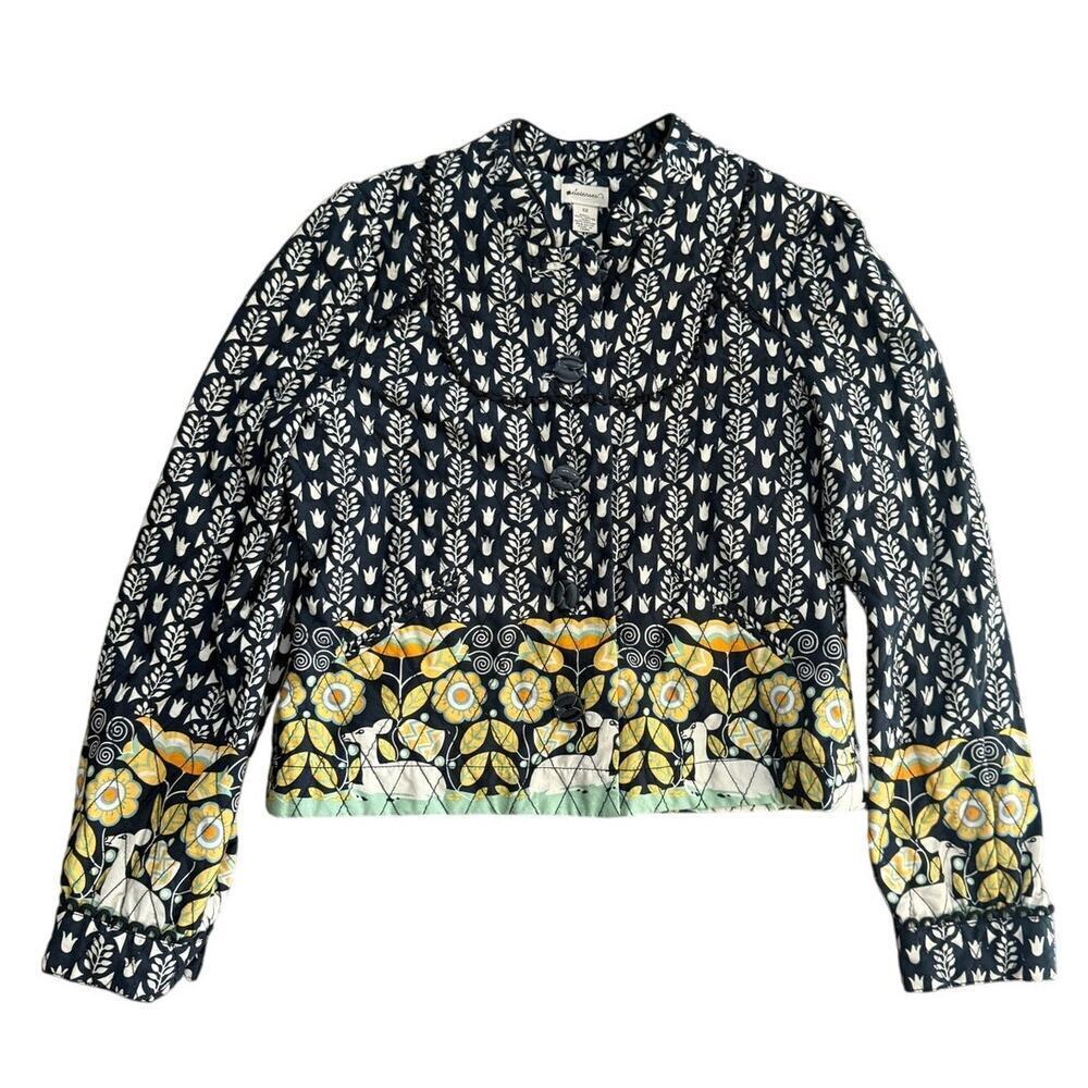 Elevenses Anthro Valentina Adjustable Floral Cottagecore Quilted Jacket Size 12